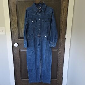 Steve Madden Blue Denim Jumpsuit